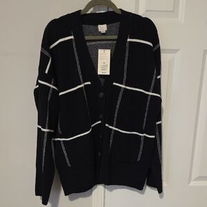 Chic Black and White Cardigan